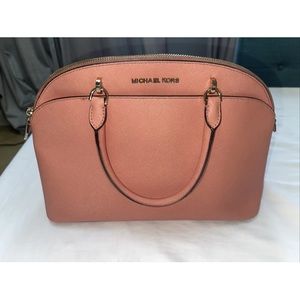 Michael Kors Jet Set Emmy Saffiano Leather  Bag-Coral.